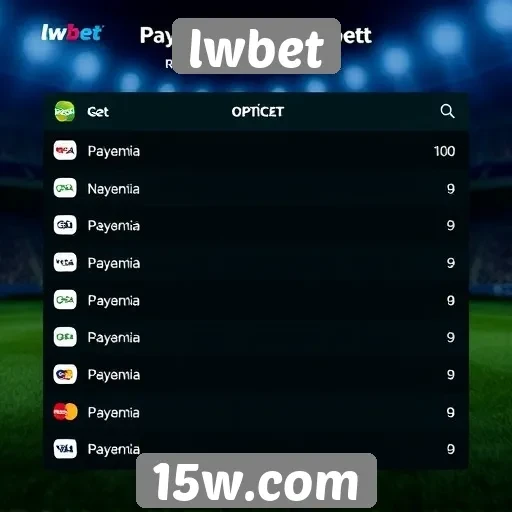 Opções de pagamento disponíveis no lwbet